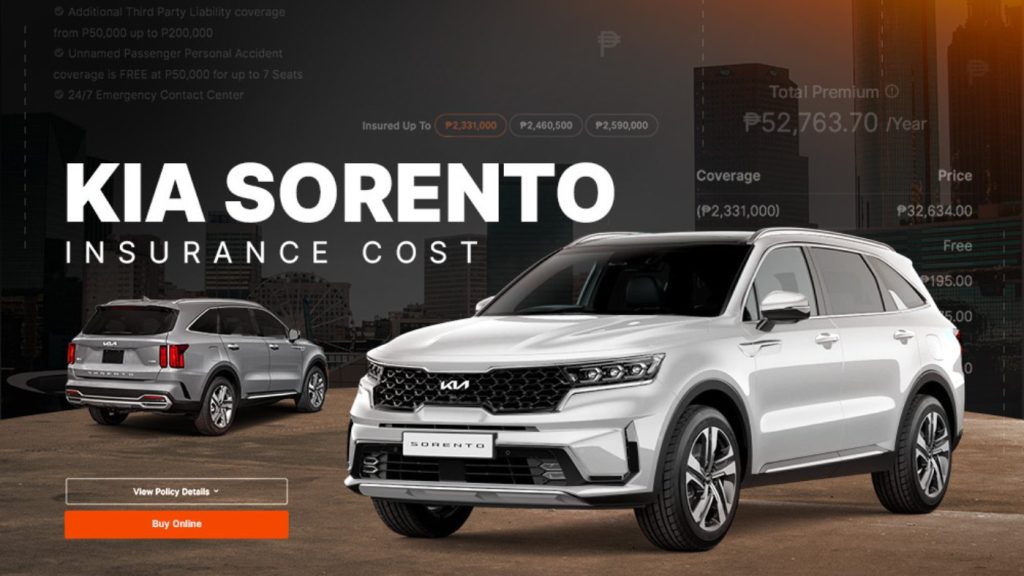 2026 Kia Sorento Insurance Price