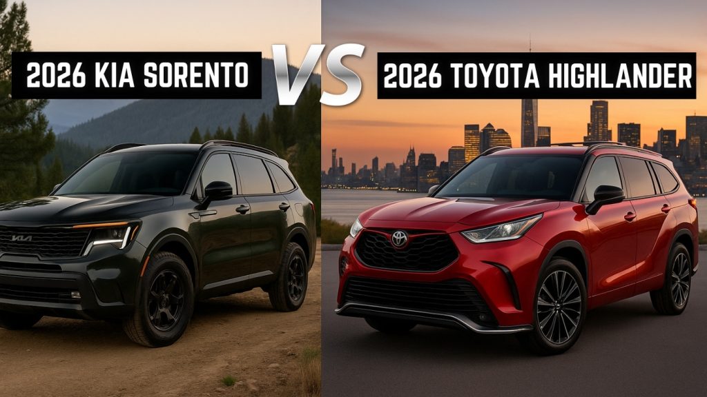 2026 KIA SORENTO X-Pro vs. Toyota Highlander XSE