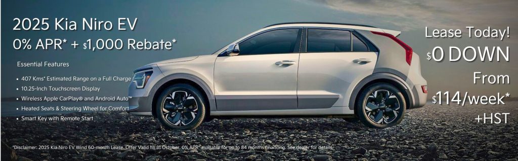 Kia Hunt Club 2025 Kia Ottawa Kia 417 Niro EV Lease Offer