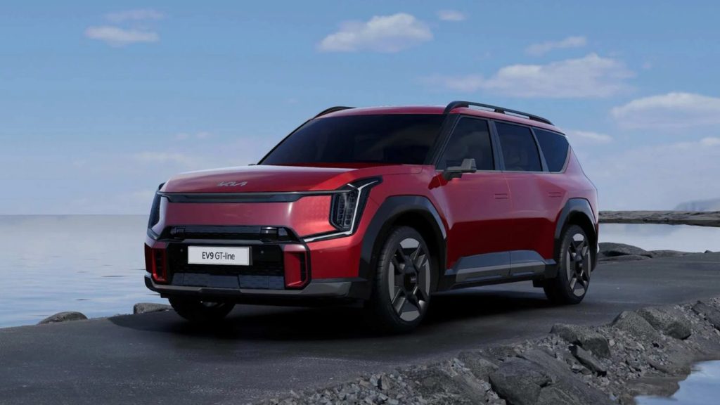 Kia EV9 Aurora Red Color