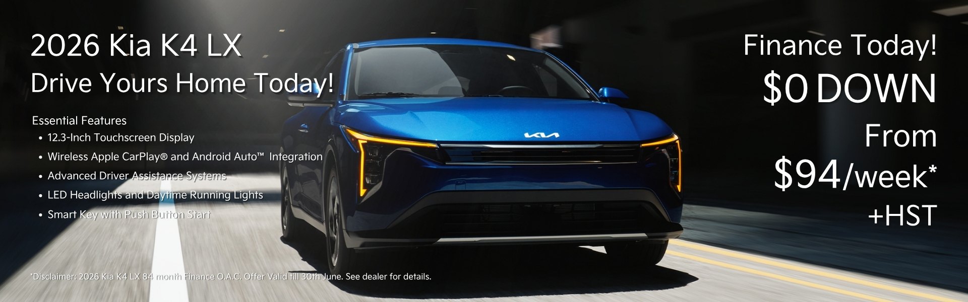 Kia K4 Finance Deal in Ottawa